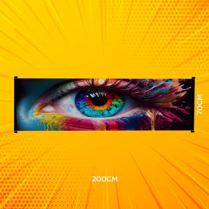 BANNER OU FAIXA EM LONA Tamanho padrão 200x70cm Faixa    Lona Gloss Frontlight 440g