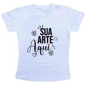 CAMISA PERSONALIZADA Gola careca BRANCA MALHA POLIÉSTER Sublimação localizada   
