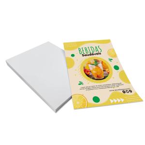 PANFLETOS Sulfite 75g 14x20cm Impressão laser frente   