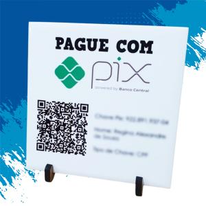PLACA QR CODE PIX Tam. 10x10cm Azulejo Colorido  Sublimado 
